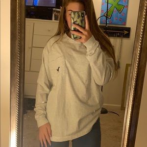 White/grey PINK long sleeve T-shirt